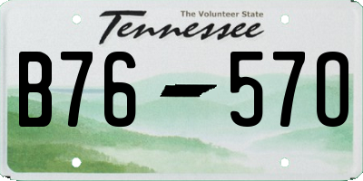 TN license plate B7657O