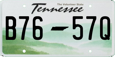 TN license plate B7657Q