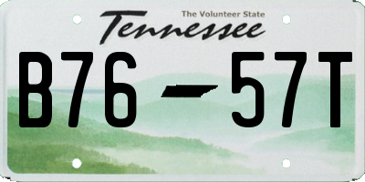 TN license plate B7657T