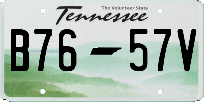 TN license plate B7657V