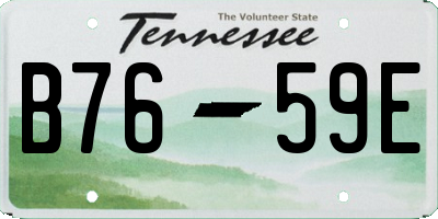 TN license plate B7659E