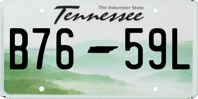 TN license plate B7659L