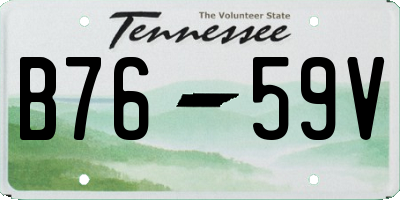 TN license plate B7659V