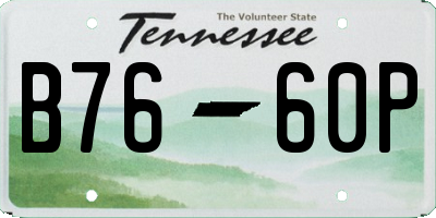 TN license plate B7660P