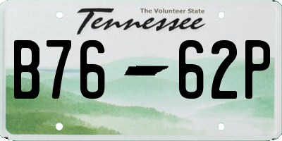 TN license plate B7662P