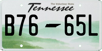 TN license plate B7665L