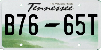 TN license plate B7665T