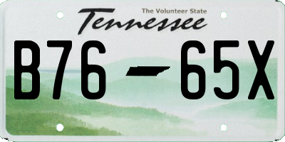 TN license plate B7665X