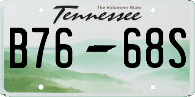 TN license plate B7668S