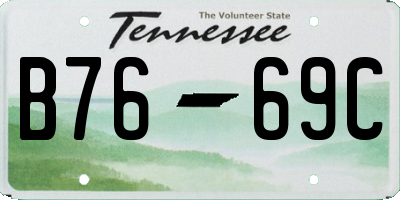 TN license plate B7669C