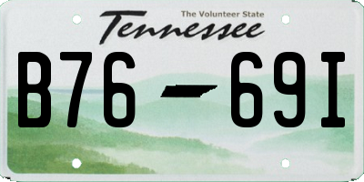 TN license plate B7669I