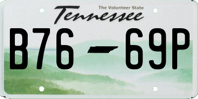 TN license plate B7669P