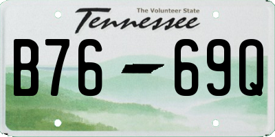 TN license plate B7669Q