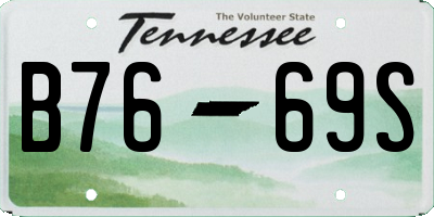 TN license plate B7669S