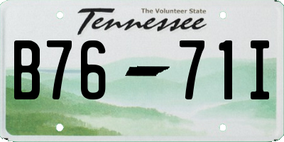 TN license plate B7671I