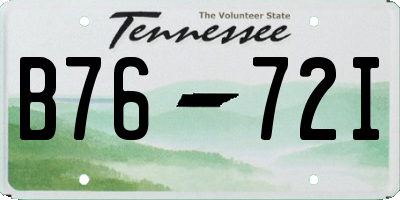 TN license plate B7672I