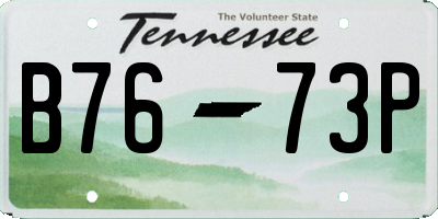 TN license plate B7673P