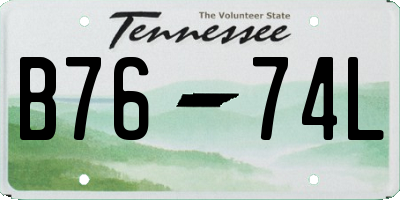 TN license plate B7674L