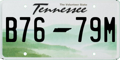 TN license plate B7679M