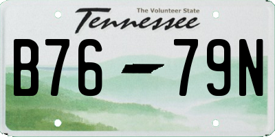 TN license plate B7679N