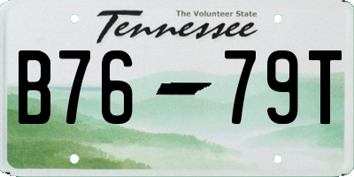 TN license plate B7679T