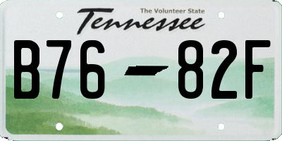 TN license plate B7682F