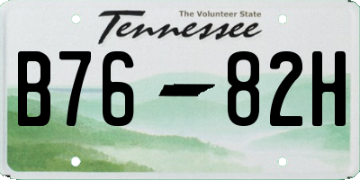 TN license plate B7682H