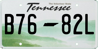 TN license plate B7682L