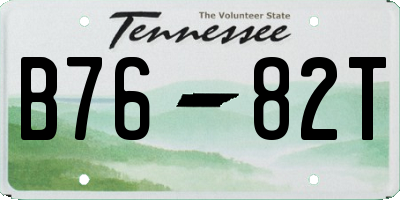 TN license plate B7682T