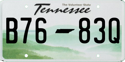 TN license plate B7683Q