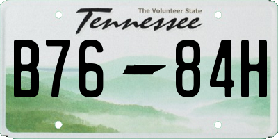 TN license plate B7684H