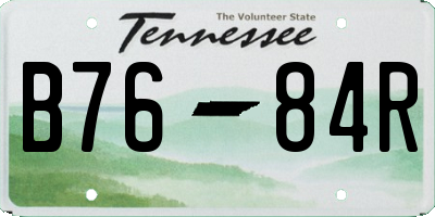 TN license plate B7684R