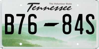 TN license plate B7684S