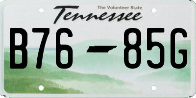TN license plate B7685G
