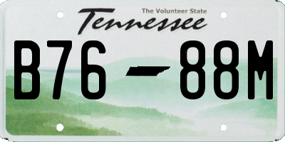 TN license plate B7688M