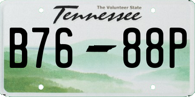TN license plate B7688P