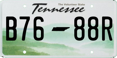 TN license plate B7688R