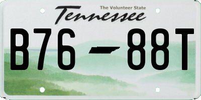 TN license plate B7688T