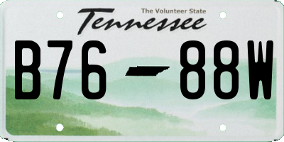 TN license plate B7688W
