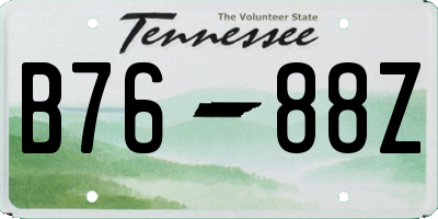TN license plate B7688Z