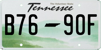 TN license plate B7690F