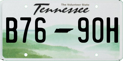 TN license plate B7690H