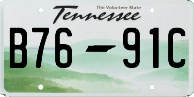 TN license plate B7691C