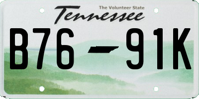 TN license plate B7691K
