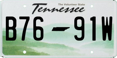 TN license plate B7691W