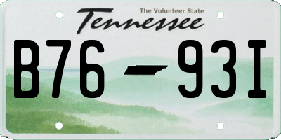 TN license plate B7693I