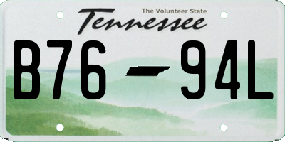 TN license plate B7694L