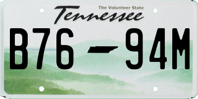 TN license plate B7694M