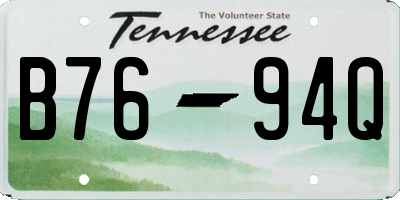 TN license plate B7694Q