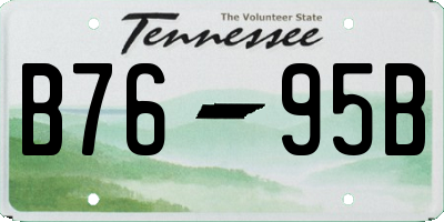 TN license plate B7695B